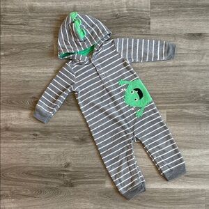 Carter's baby boys monster fleece jumpsuit with hood